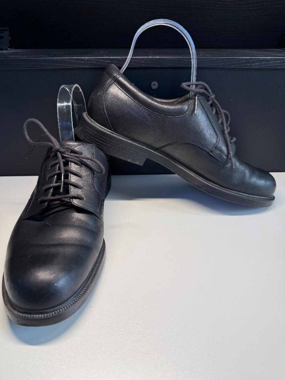 Rockport Mens Black Leather Oxford Dress Shoes Size 9M